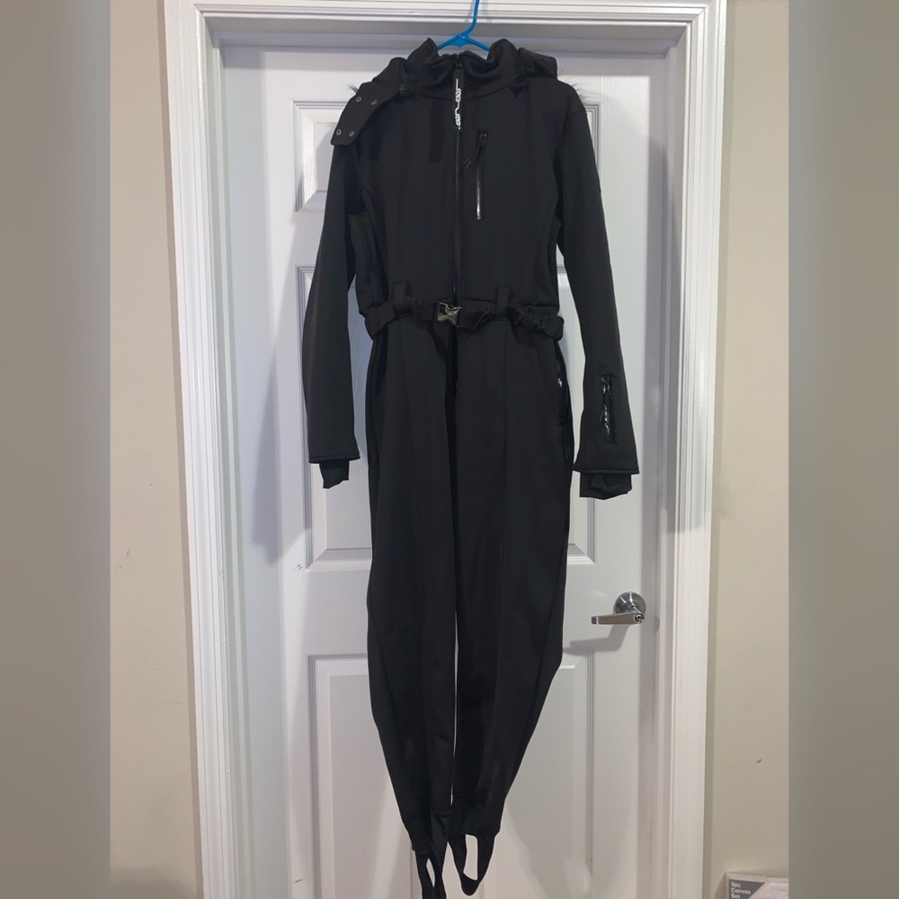 ASOS Black Snowsuit/Ski Suit with Stirrups